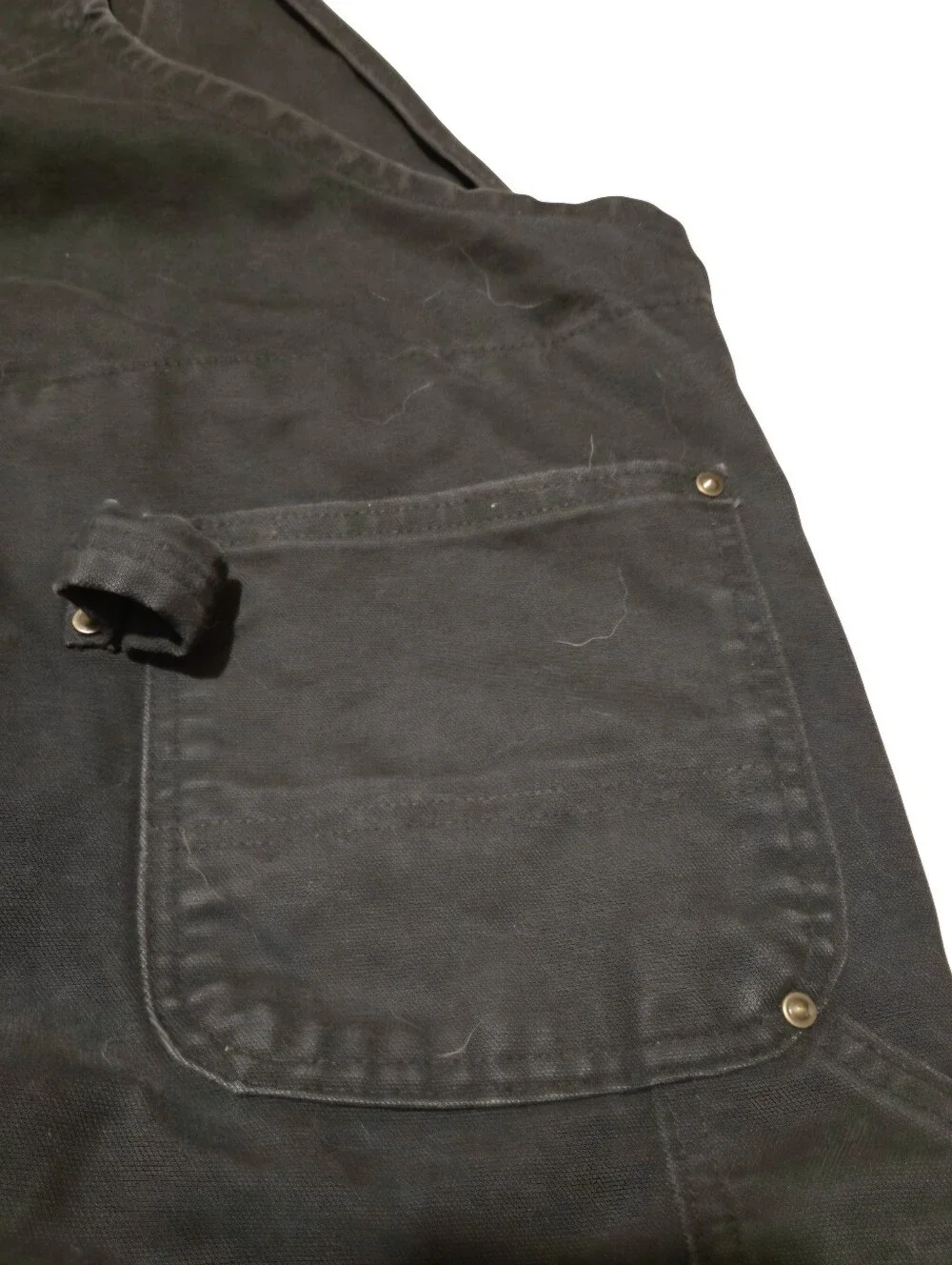 Carhartt Men's R27 BLK Quilt Lined Duck Bib Overalls 50x28 Black Workwear